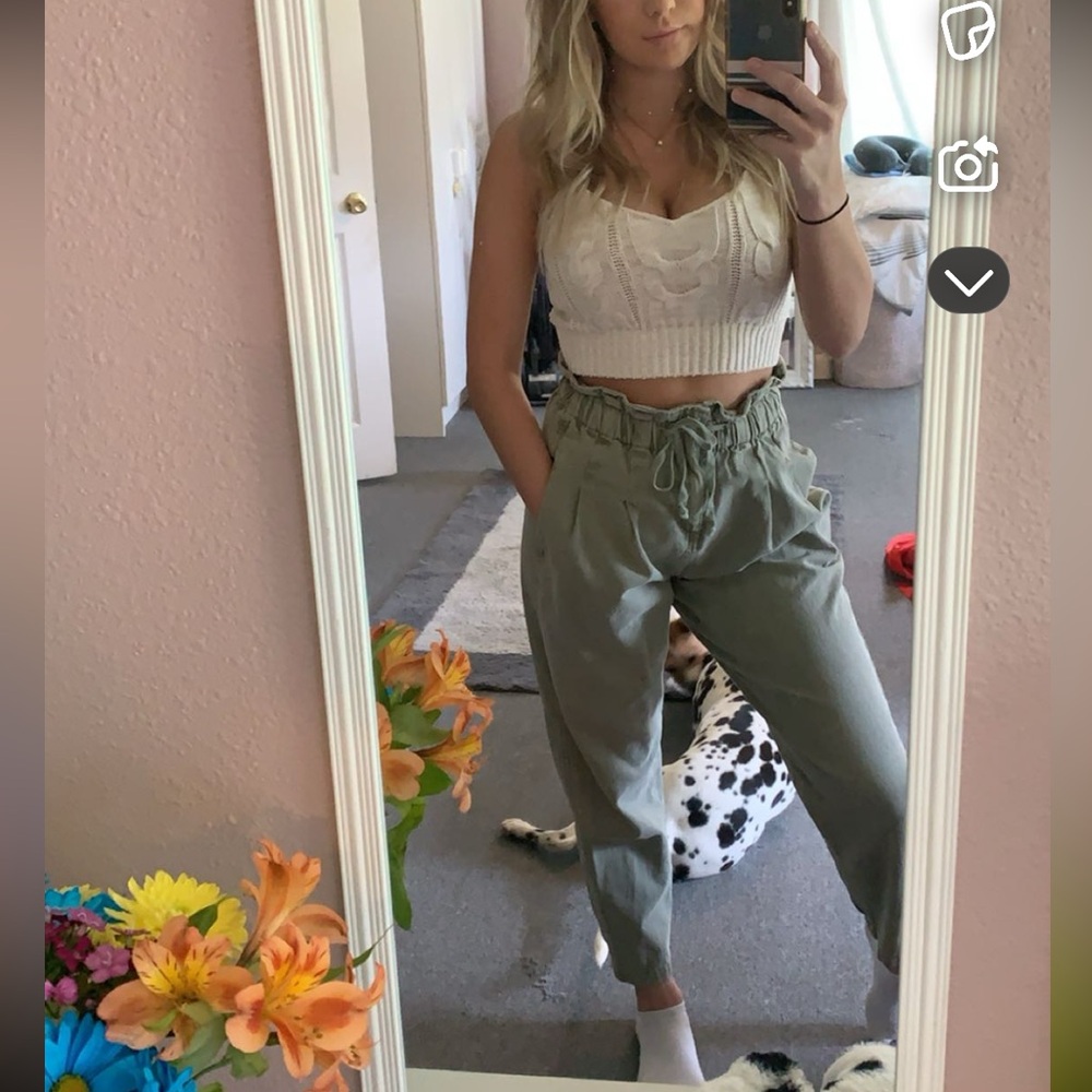 Mustard Seed Sage High Waisted Pants- S